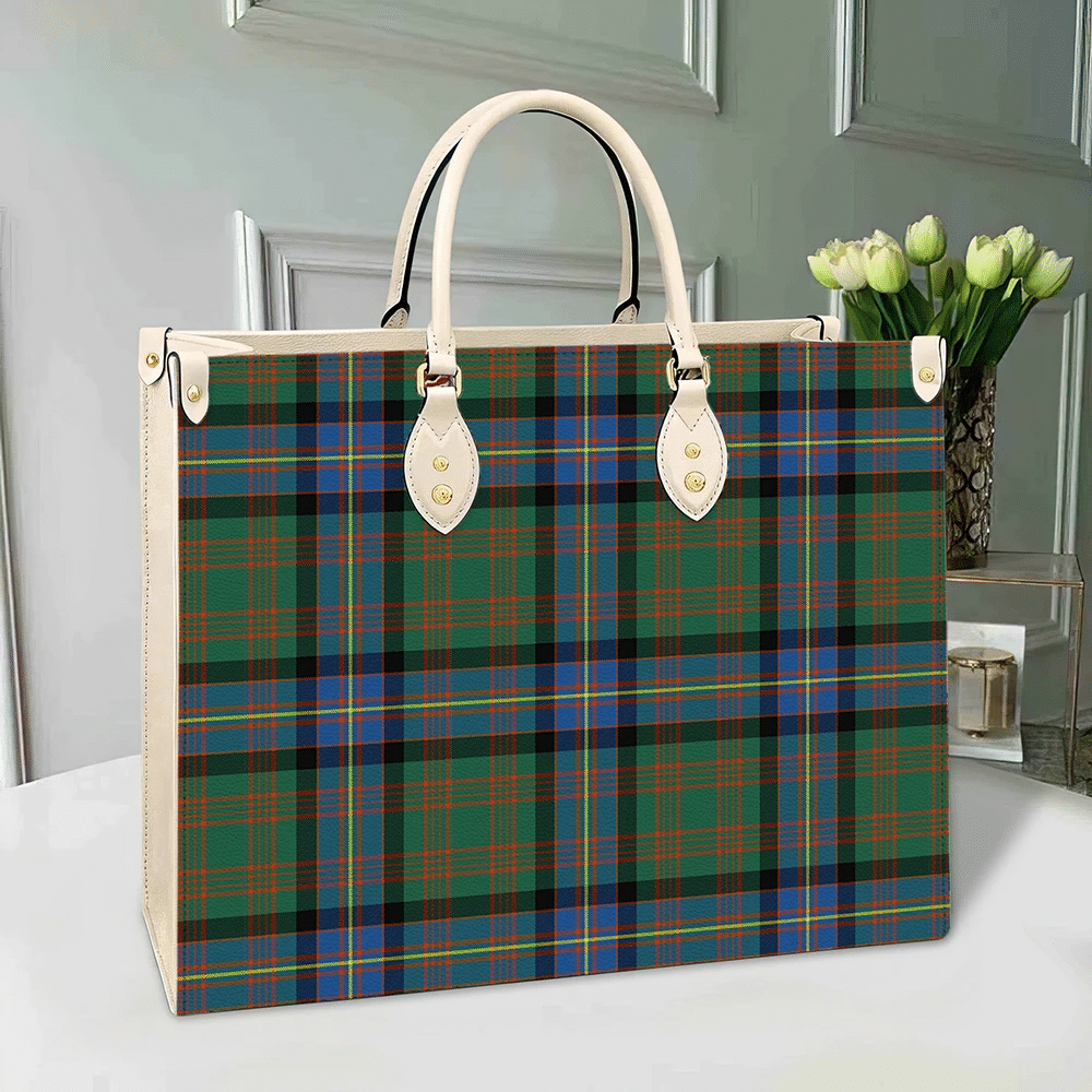 Clan Cochrane Ancient Tartan Leather Bag QP63 Clan Cochrane Tartan Today   