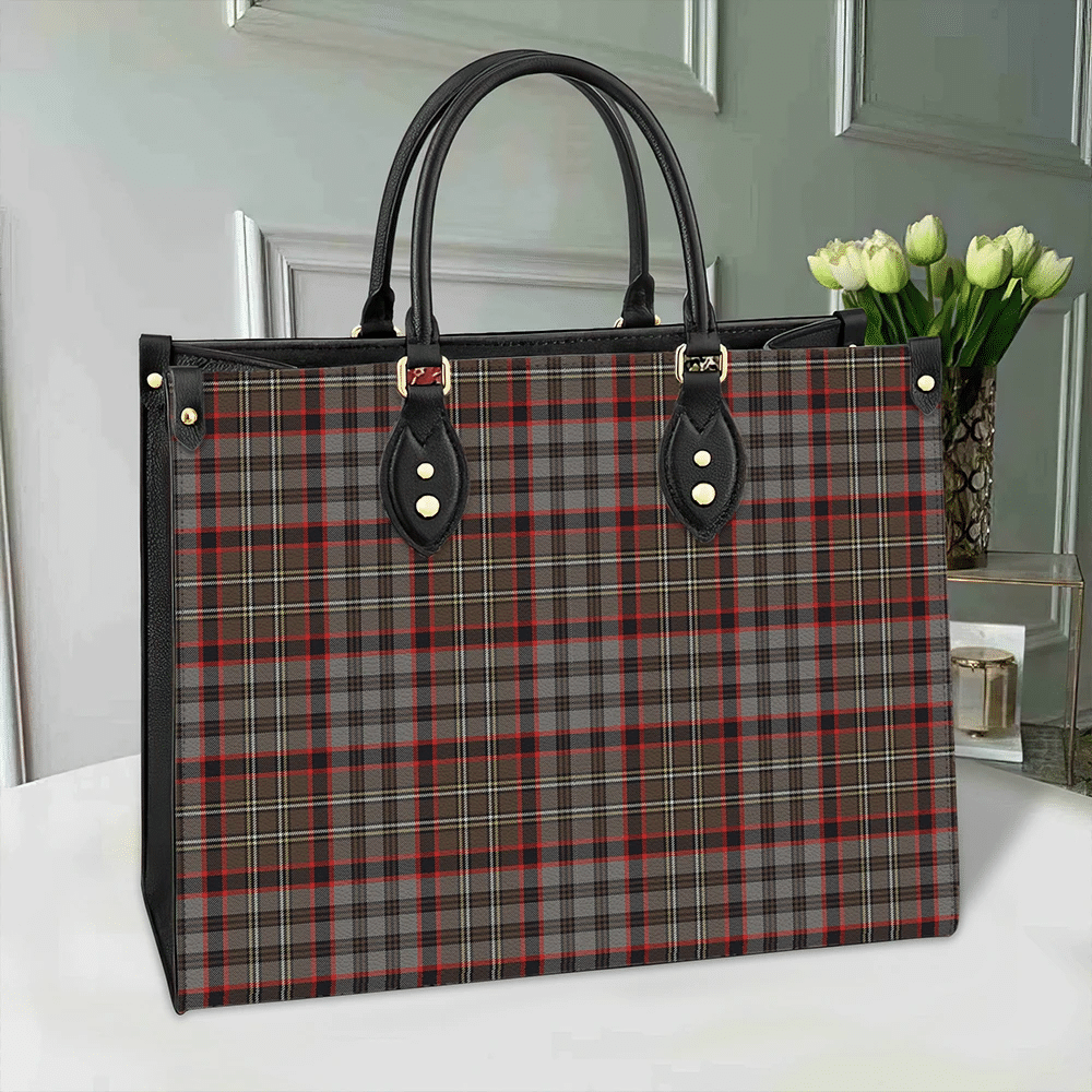 Clan Nicolson Hunting Weathered Tartan Leather Bag ZW50 Clan Nicolson Tartan Today   