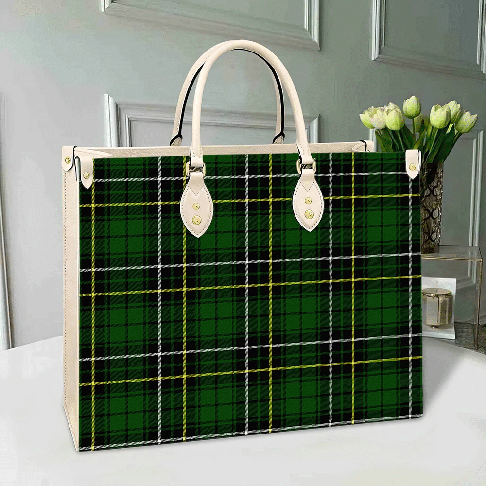 Clan MacAlpine Modern Tartan Leather Bag KE76 Clan MacAlpine Tartan Today   