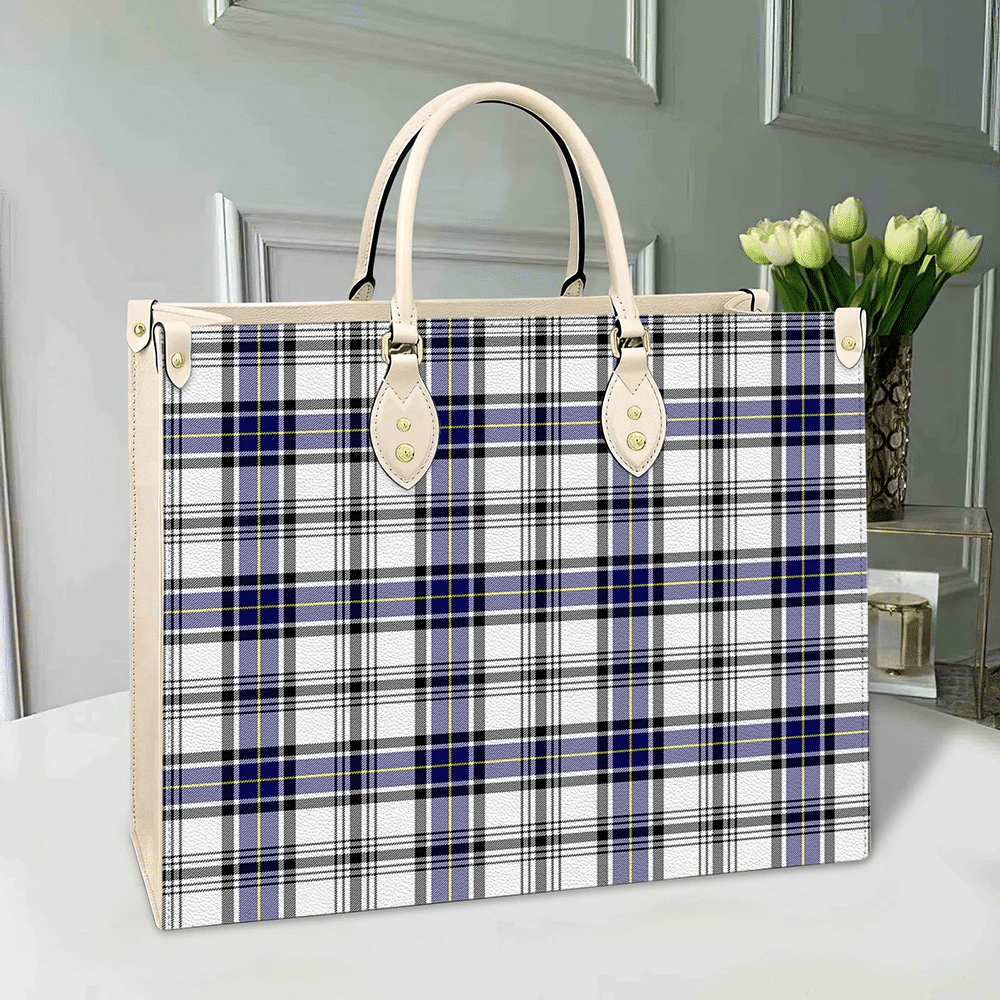 Clan Hannay Modern Tartan Leather Bag FO61 Clan Hannay Tartan Today   