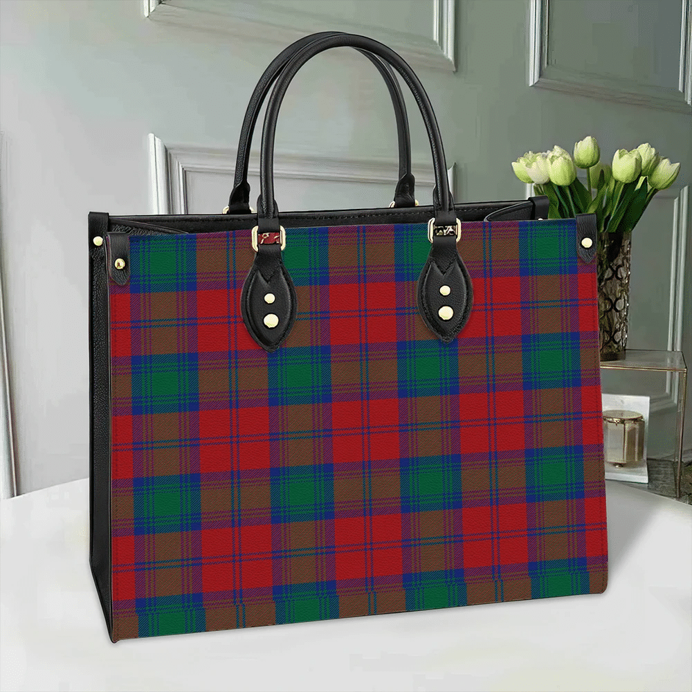 Clan Lindsay Modern Tartan Leather Bag QT41 Clan Lindsay Tartan Today   