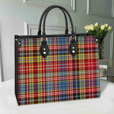 Clan Ogilvie Of Airlie Ancient Tartan Leather Bag EX84