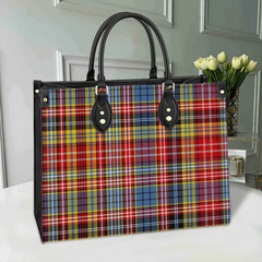 Clan Ogilvie Of Airlie Ancient Tartan Leather Bag EX84 Clan Ogilvie Tartan Today   