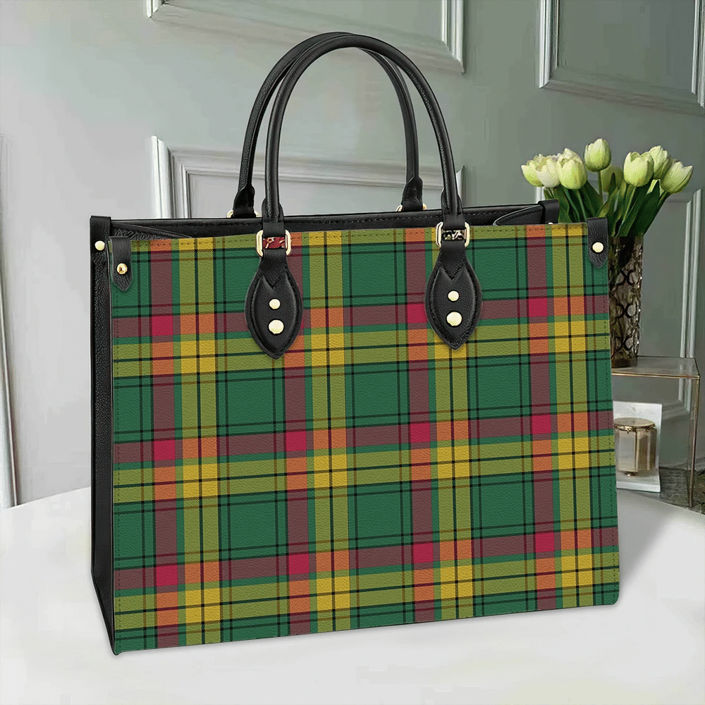 Clan MacMillan Old Ancient Tartan Leather Bag WN24 Clan MacMillan Tartan Today   