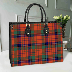 Clan Nicolson Ancient Tartan Leather Bag GR41 Clan Nicolson Tartan Today   