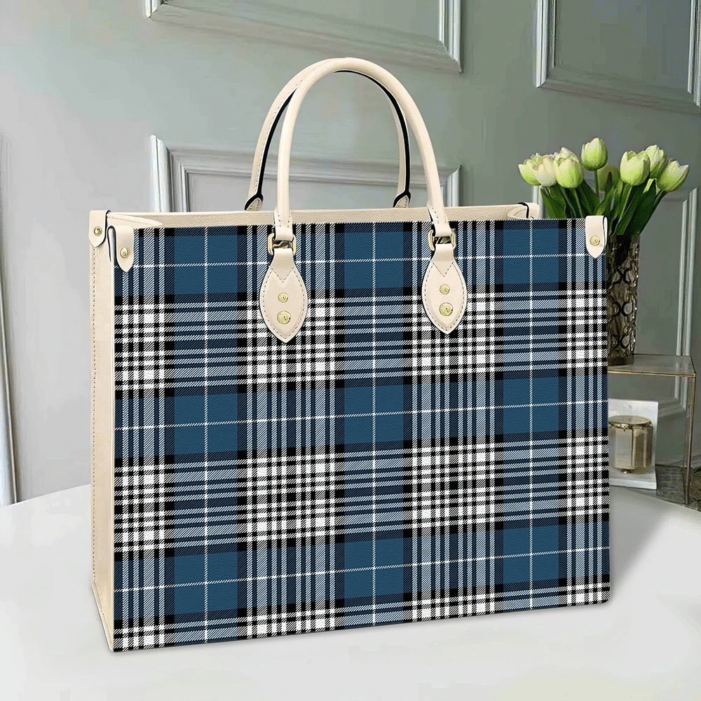 Clan Napier Modern Tartan Leather Bag LS54 Clan Napier Tartan Today   