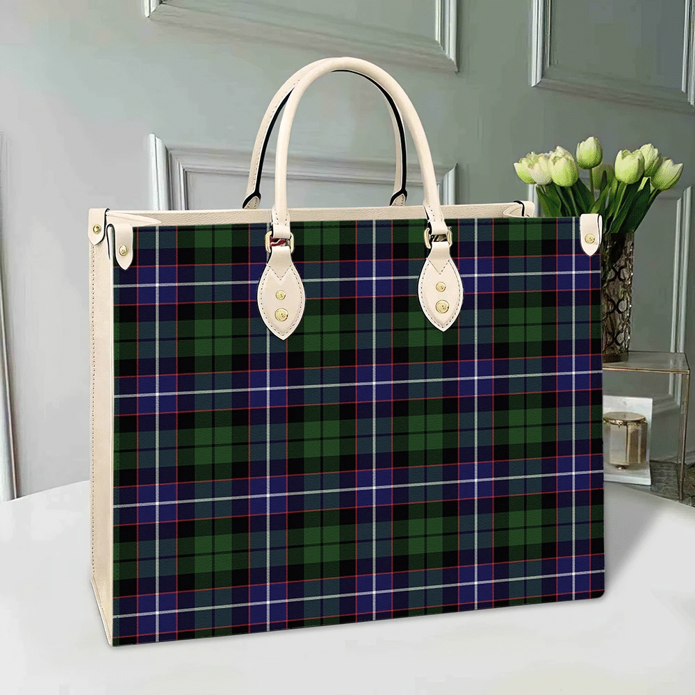 Clan Galbraith Modern Tartan Leather Bag OL72 Clan Rait Tartan Today   