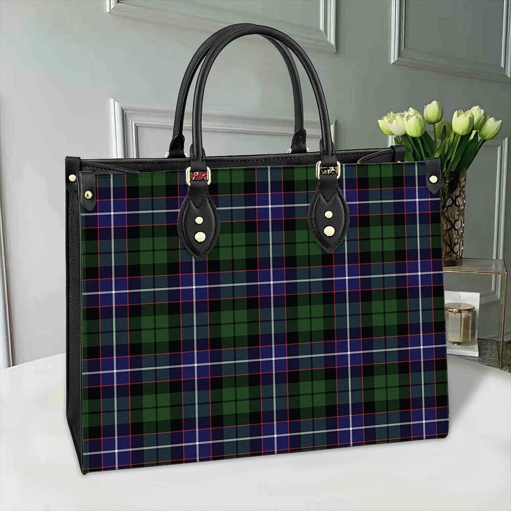 Clan Galbraith Modern Tartan Leather Bag OL72 Clan Rait Tartan Today   