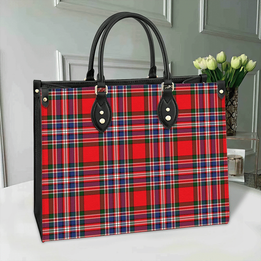 Clan MacFarlane Modern Tartan Leather Bag
