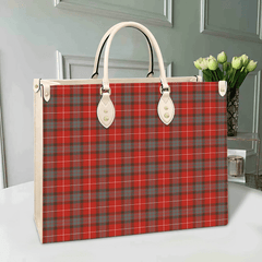 Clan Fraser Weathered Tartan Leather Bag DI16 Clan Fraser Tartan Today   