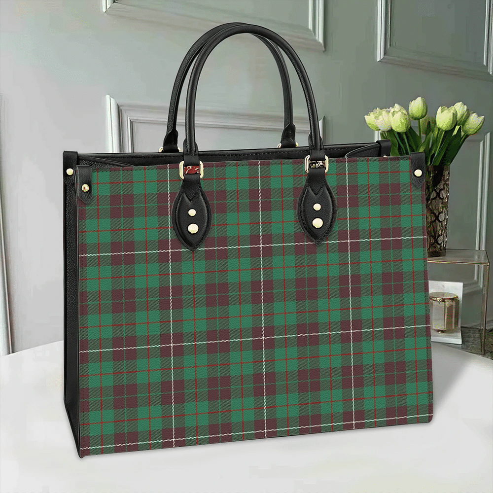 Clan MacKinnon Hunting Ancient Tartan Leather Bag EU31 Clan MacKinnon Tartan Today   