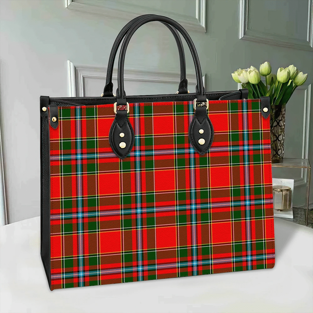 Clan Drummond Of Perth Tartan Leather Bag YC97 Clan Drummond Tartan Today   