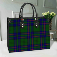 Clan Lockhart Modern Tartan Leather Bag WG19 Clan Lockhart Tartan Today   