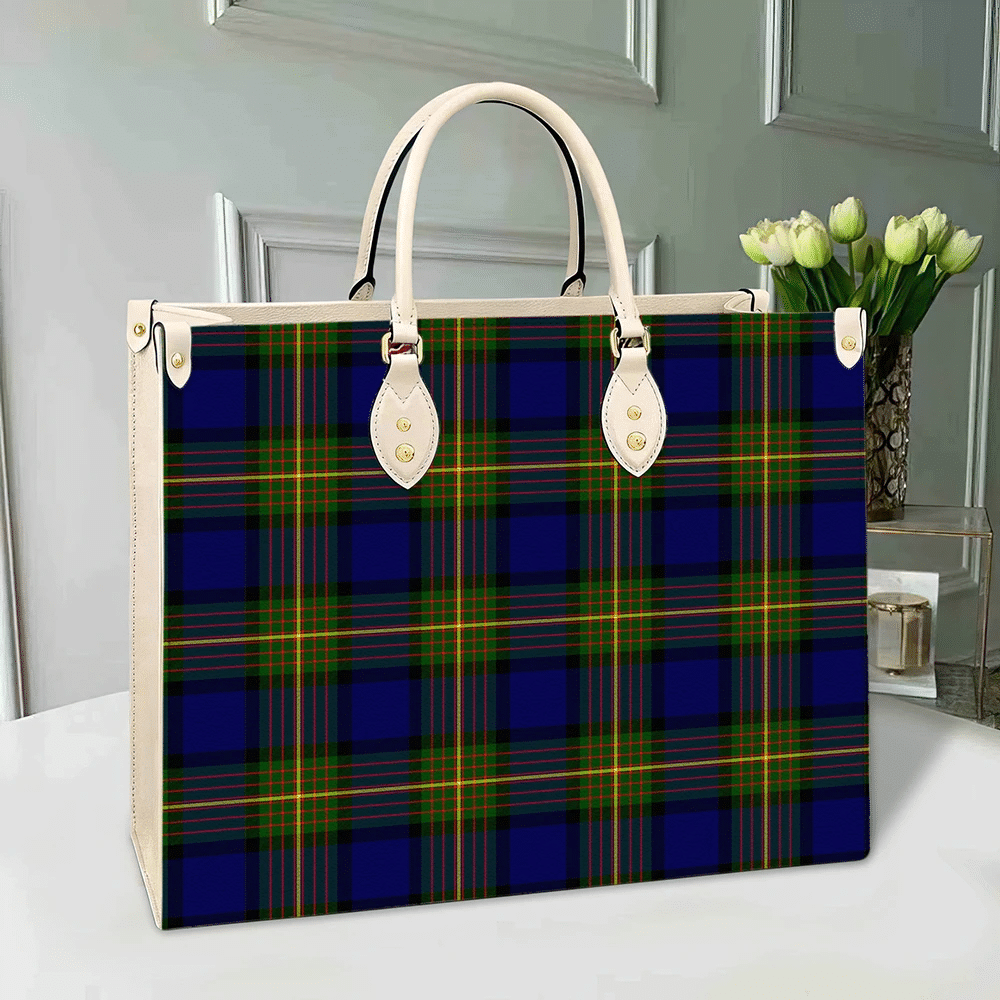 Clan More (Muir) Tartan Leather Bag ZO34 Clan Muir_More Tartan Today   