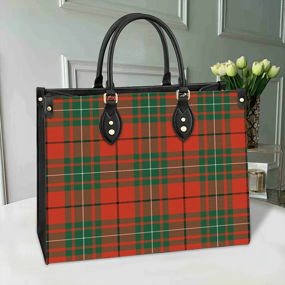 Clan MacAulay Ancient Tartan Leather Bag ZU14 Clan MacAulay Tartan Today   