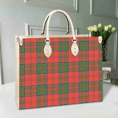 Clan Grant Ancient Tartan Leather Bag BY71 Clan Grant Tartan Today   