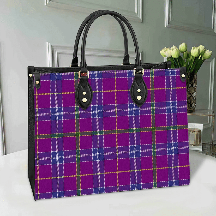 Clan Jackson Tartan Leather Bag