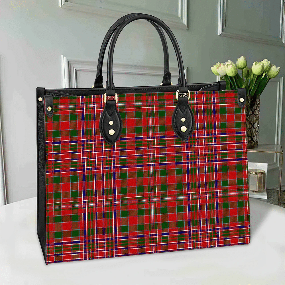 Clan MacAlister Modern Tartan Leather Bag UH64 Clan MacAlister Tartan Today   