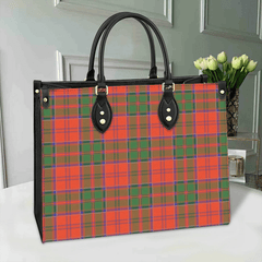 Clan Grant Ancient Tartan Leather Bag BY71 Clan Grant Tartan Today   