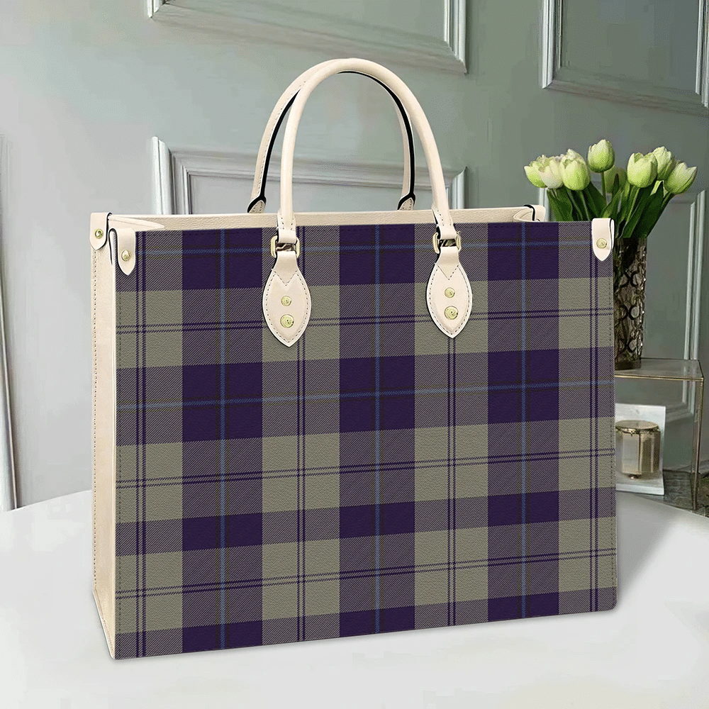 Clan Cunningham Dress Blue Dancers Tartan Leather Bag BL86 Clan Cunningham Tartan Today   