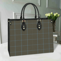 Clan Haig Check Tartan Leather Bag CR30 Clan Haig Tartan Today   