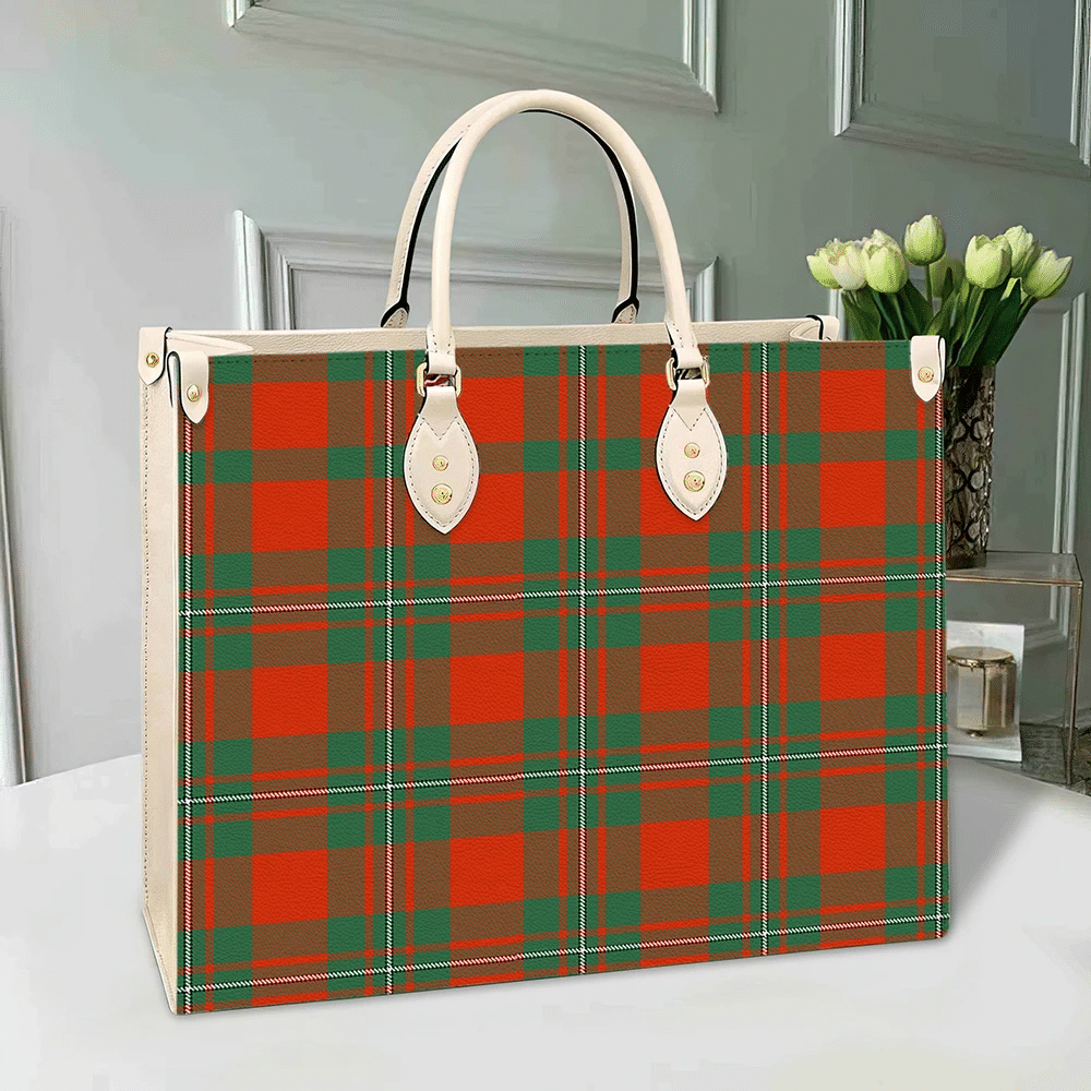 Clan MacGregor Ancient Tartan Leather Bag QC77 Clan MacGregor Tartan Today   