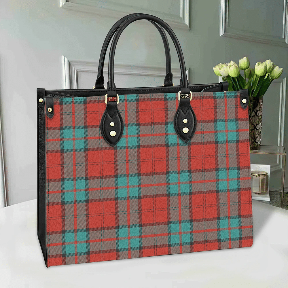 Clan Dunbar Ancient Tartan Leather Bag DV63 Clan Dunbar Tartan Today   