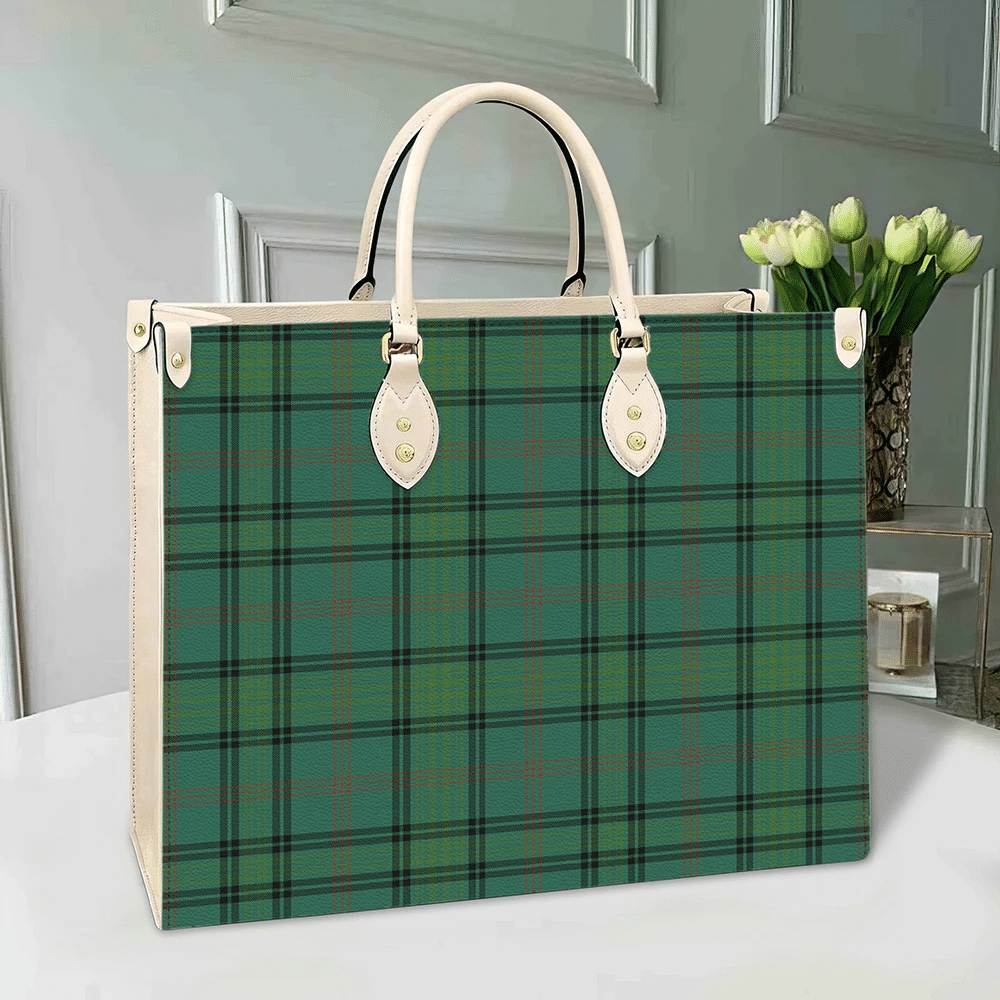 Clan Ross Hunting Ancient Tartan Leather Bag IU14 Clan Ross Tartan Today   