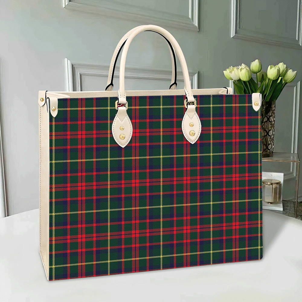Clan MacKintosh Hunting Modern Tartan Leather Bag CR80 Clan MacKintosh / MacIntosh Tartan Today   