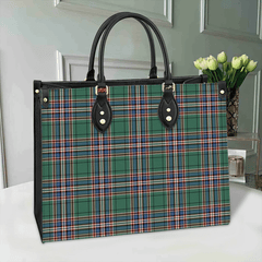Clan MacFarlane Hunting Ancient Tartan Leather Bag GB48 Clan MacFarlane Tartan Today   