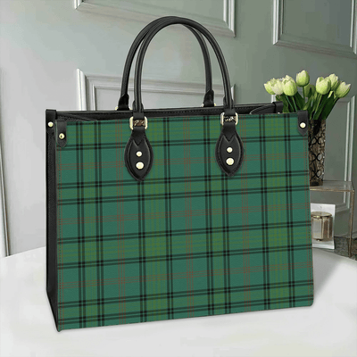 Clan Ross Hunting Ancient Tartan Leather Bag