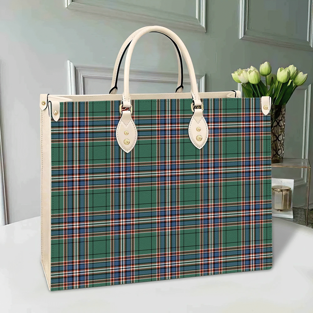 Clan MacFarlane Hunting Ancient Tartan Leather Bag GB48 Clan MacFarlane Tartan Today   