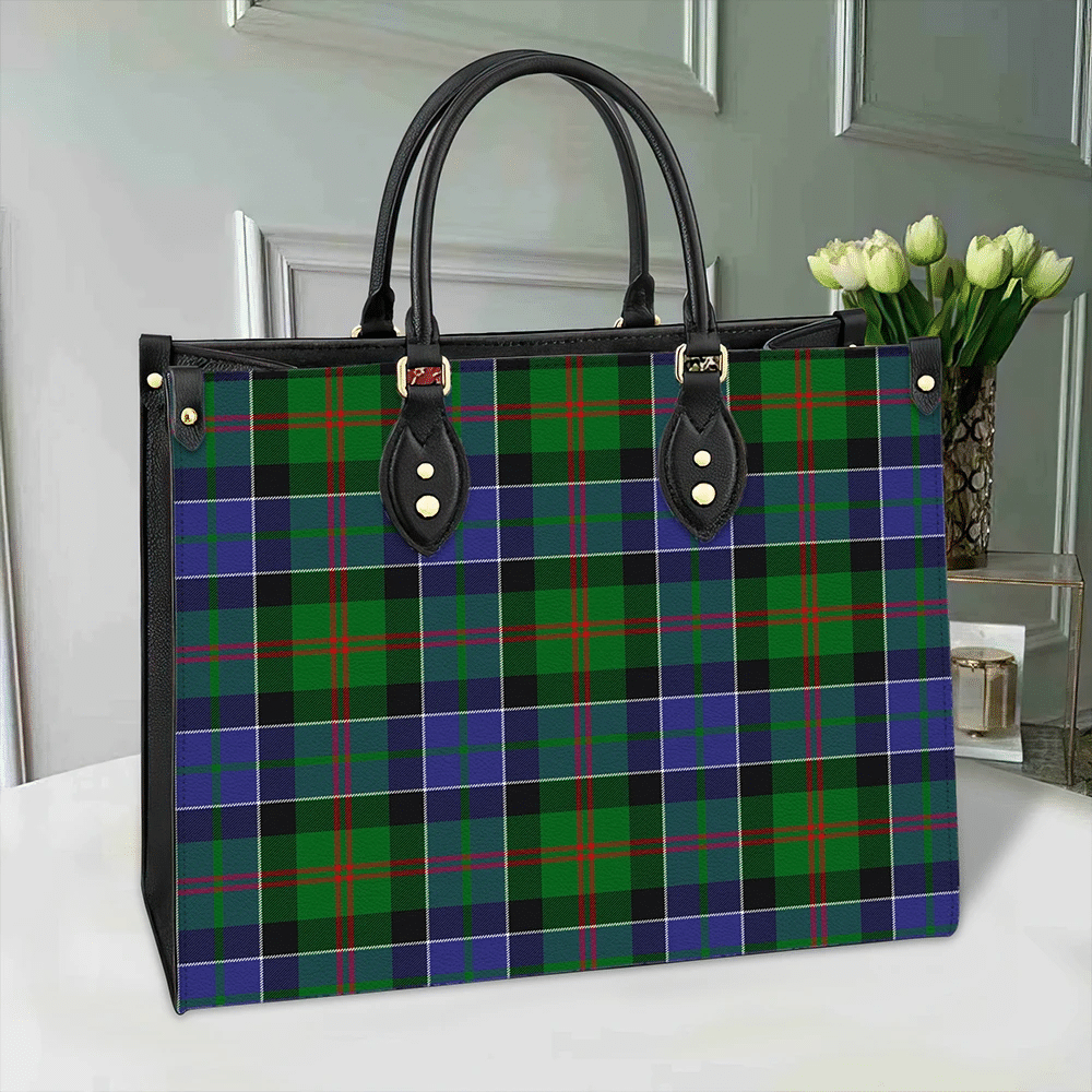 Clan Paterson Tartan Leather Bag QG80 Clan Paterson Tartan Today   