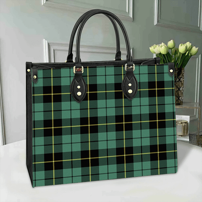 Clan Wallace Hunting Ancient Tartan Leather Bag