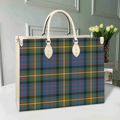 Clan MacSporran Ancient Tartan Leather Bag YS34 Clan MacSporran Tartan Today   