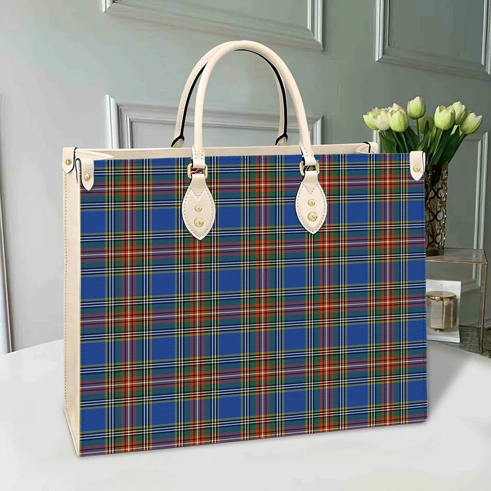 Clan MacBeth Ancient Tartan Leather Bag NG85 Clan MacBeth Tartan Today   