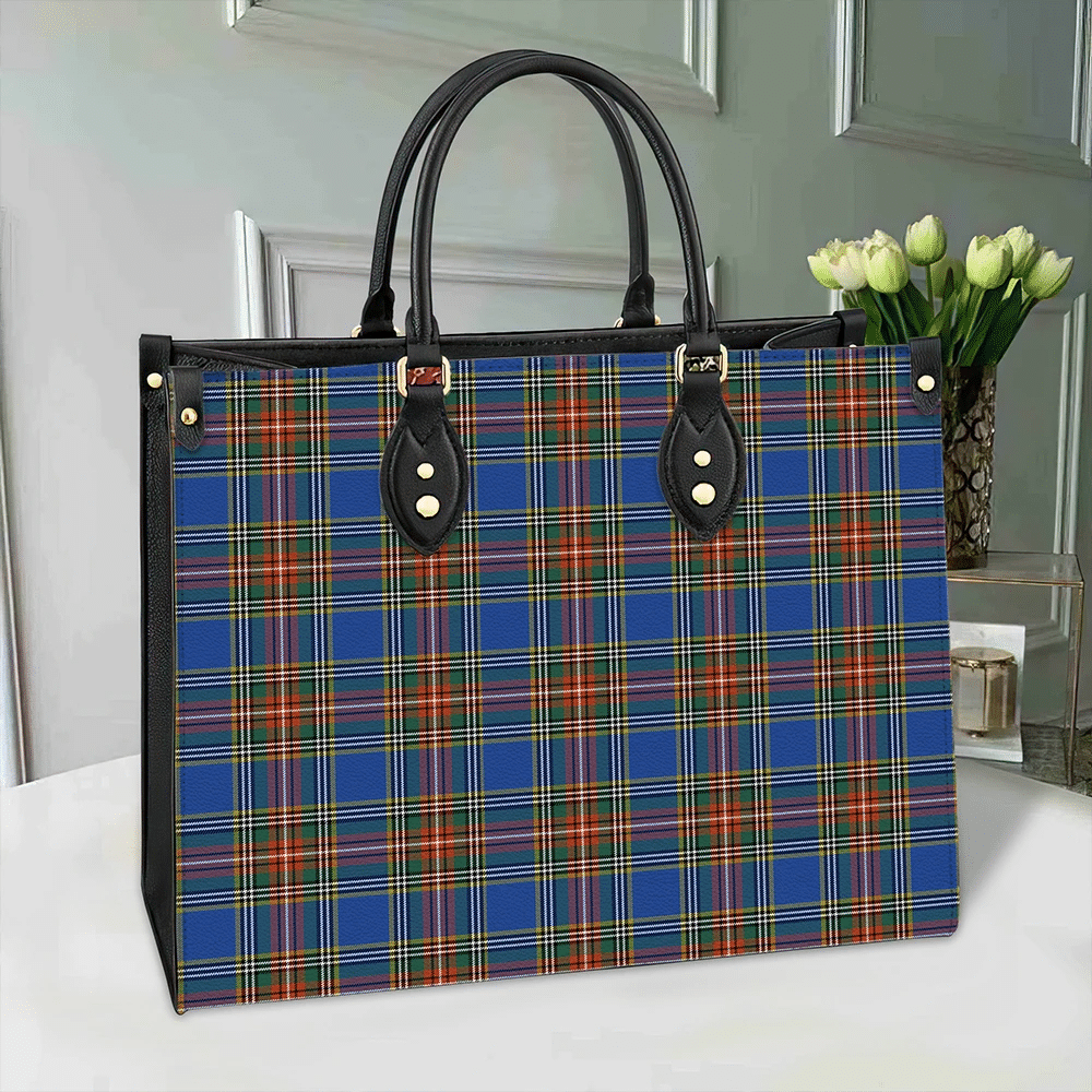 Clan MacBeth Ancient Tartan Leather Bag NG85 Clan MacBeth Tartan Today   