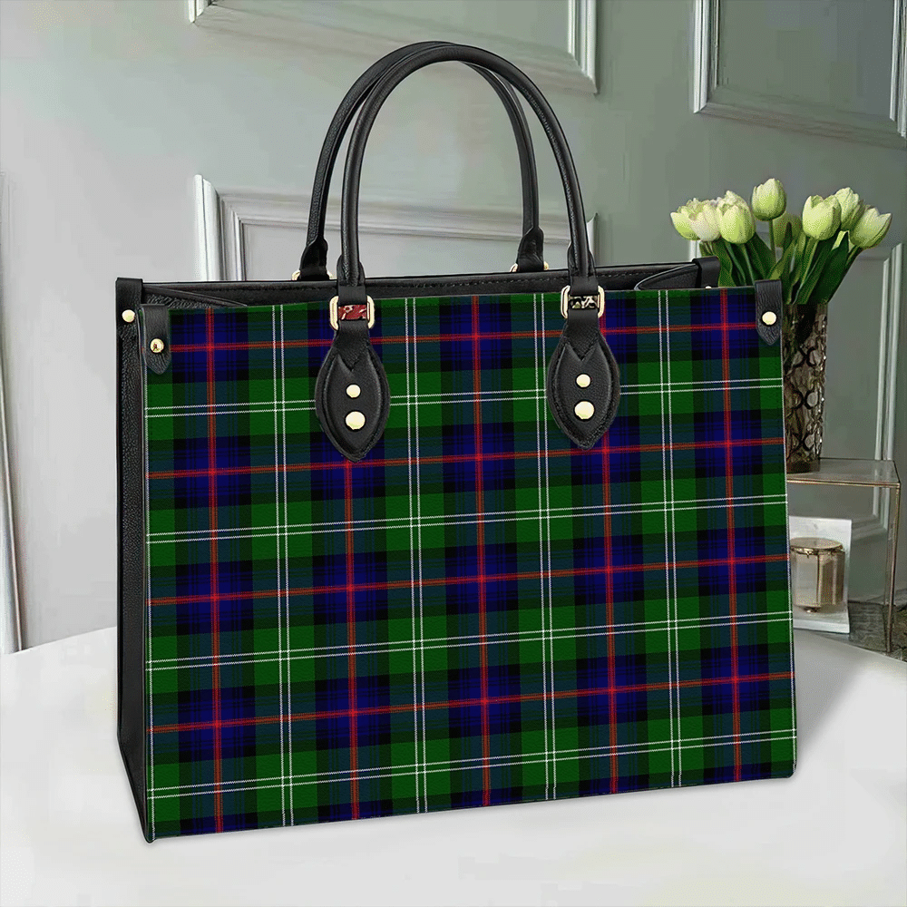 Clan Sutherland Modern Tartan Leather Bag ND24 Clan Sutherland Tartan Today   