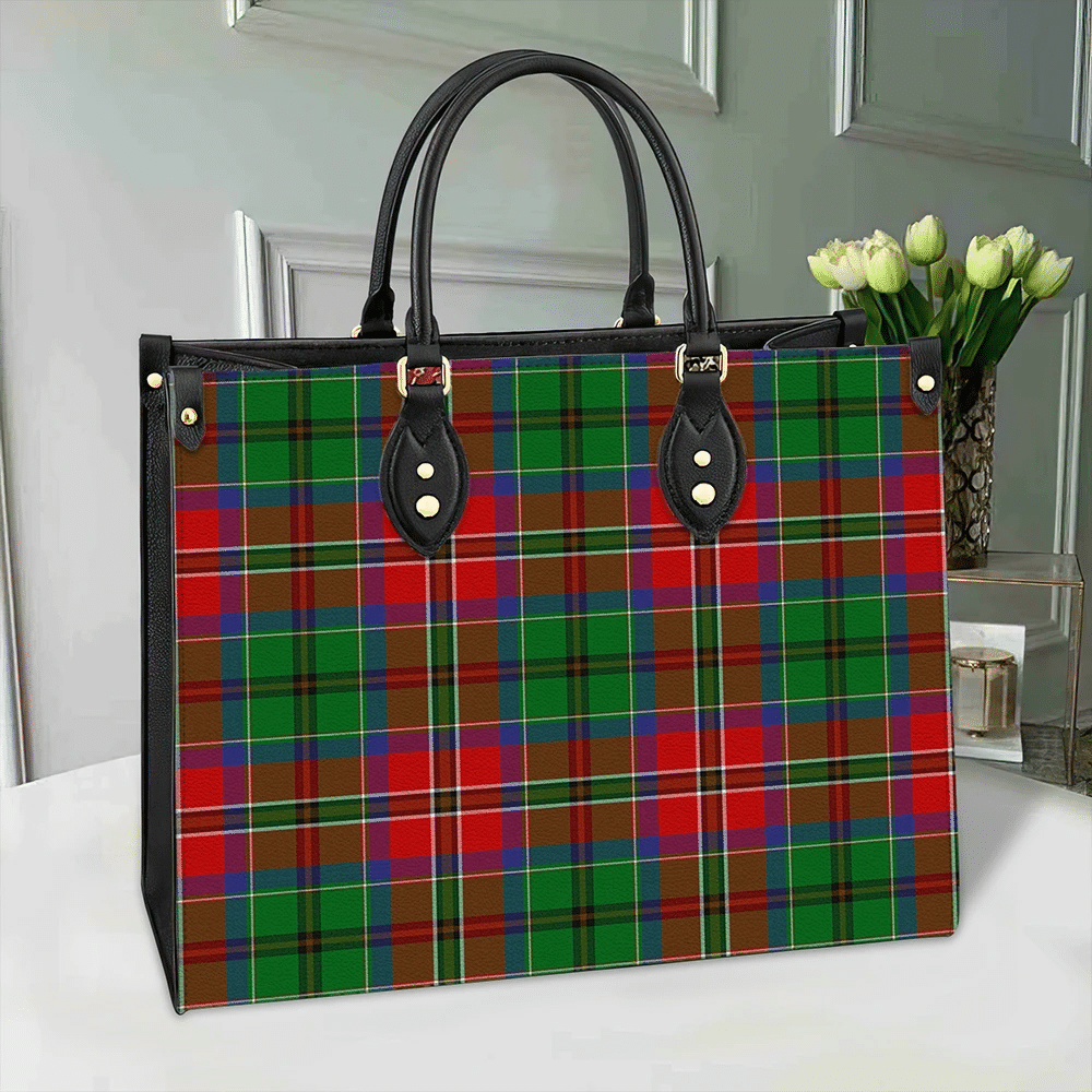 Clan McCulloch Tartan Leather Bag ED17 Clan McCulloch Tartan Today   