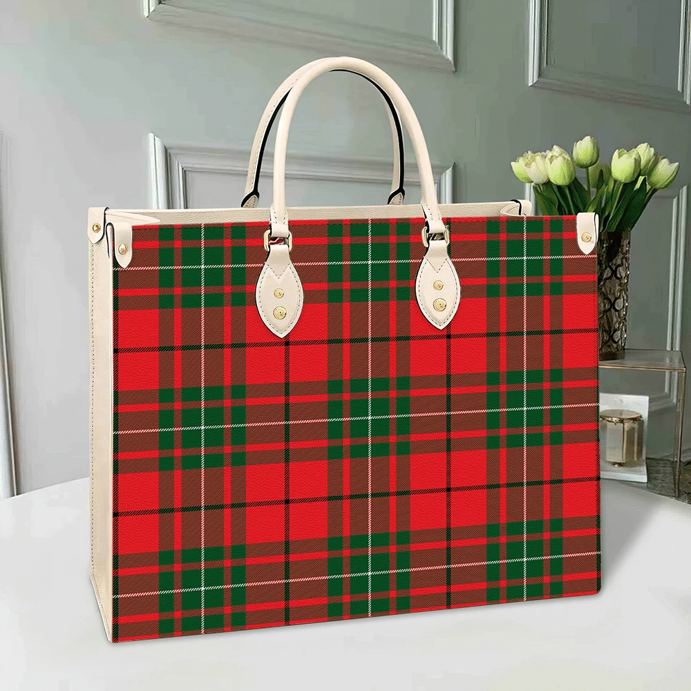 Clan MacAulay Modern Tartan Leather Bag YR40 Clan MacAulay Tartan Today   