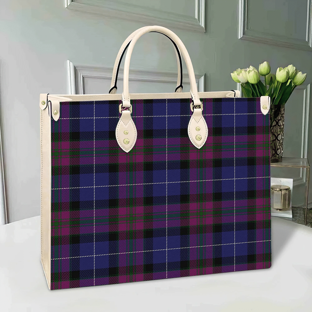Clan Pride Of Scotland Tartan Leather Bag SH16 Clan Borthwick Tartan Today   
