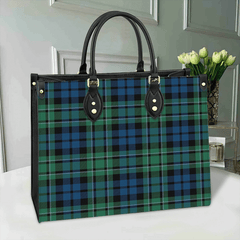 Clan MacCallum Ancient Tartan Leather Bag MH34 Clan MacCallum Tartan Today   