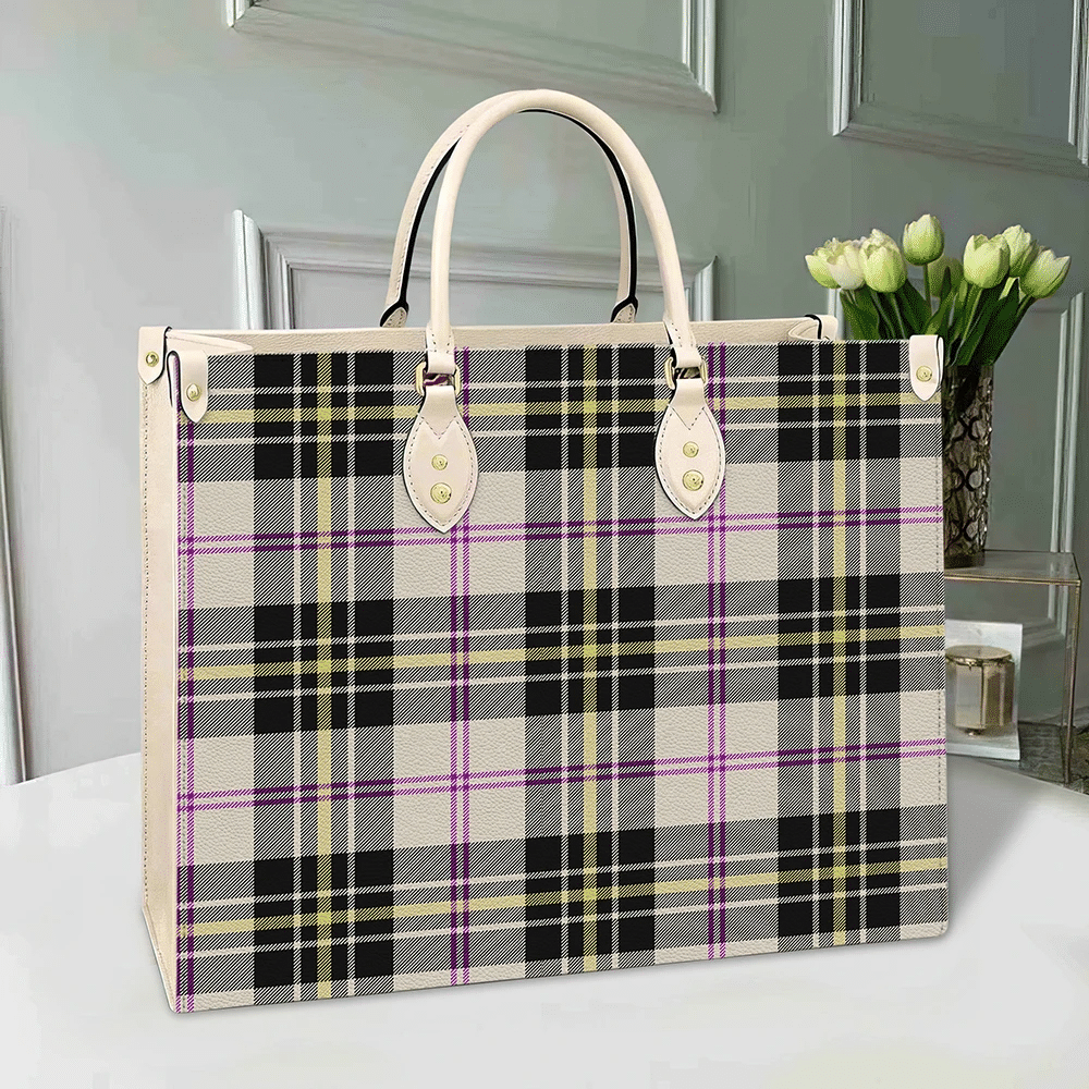 Clan MacPherson Dress Ancient Tartan Leather Bag BG22 Clan MacPherson Tartan Today   