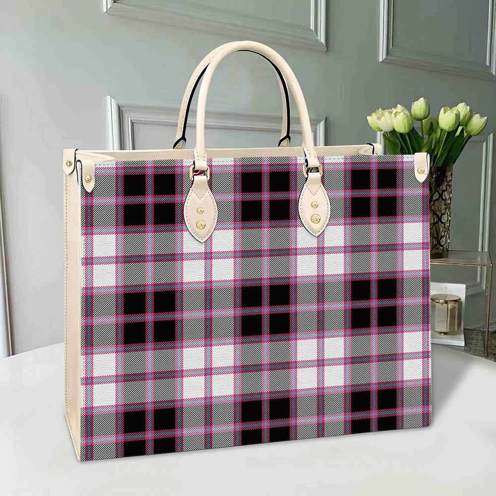 Clan MacPherson Hunting Modern Tartan Leather Bag EY40 Clan MacPherson Tartan Today   