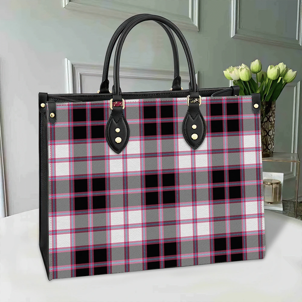 Clan MacPherson Hunting Modern Tartan Leather Bag EY40 Clan MacPherson Tartan Today   