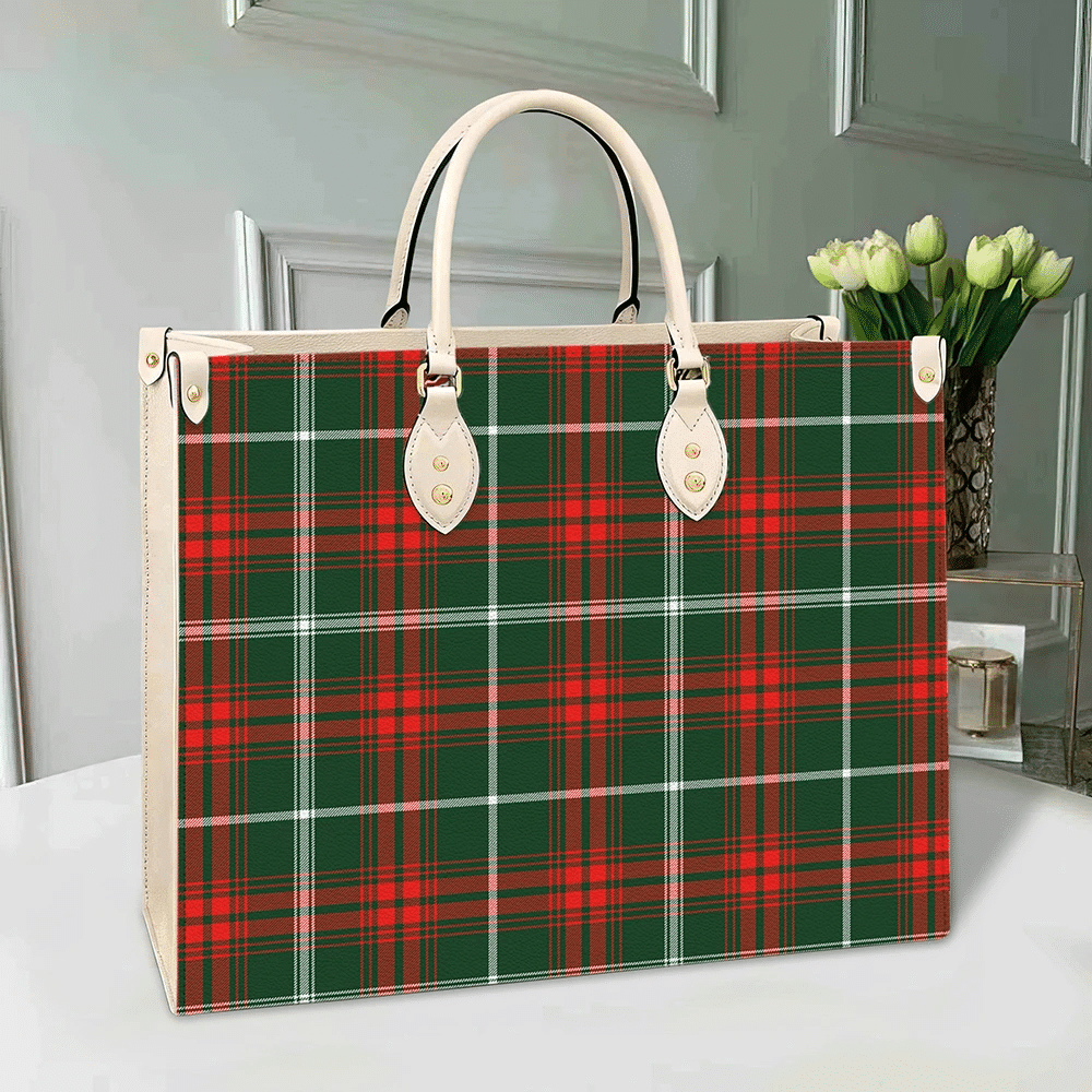 Clan Prince Of Wales Tartan Leather Bag FE89 Clan Prince_of Wales Tartan Today   