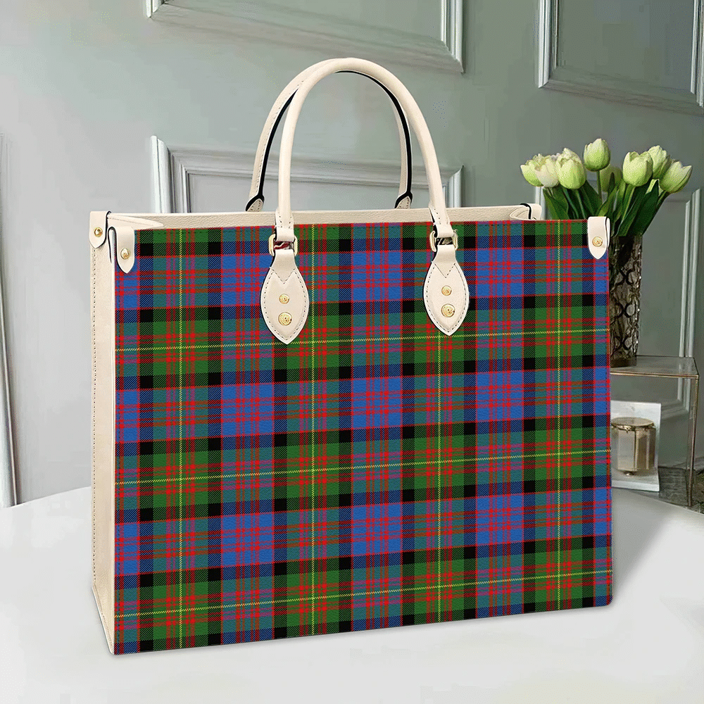 Clan Carnegie Ancient Tartan Leather Bag XY47 Clan Carnegie Tartan Today   