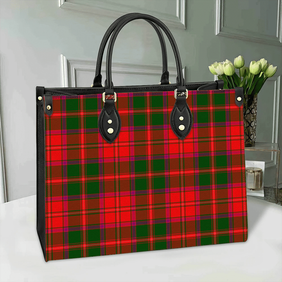 Clan Crief District Tartan Leather Bag