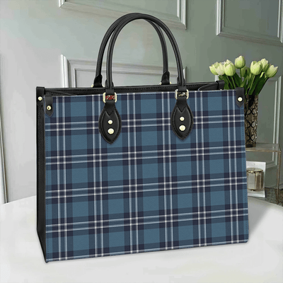 Clan Earl Of St Andrews Tartan Leather Bag