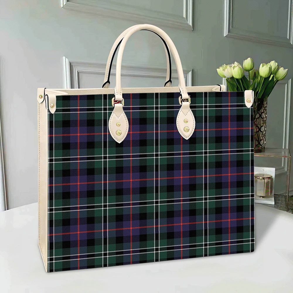 Clan Rose Hunting Modern Tartan Leather Bag DI28 Clan Rose Tartan Today   